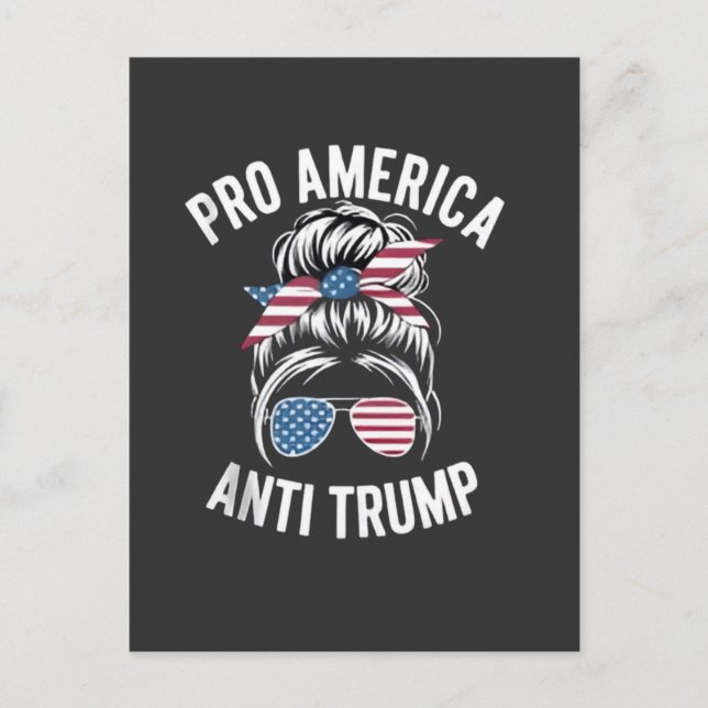 Postal De Invitación Bandera estadounidense anti-Trump anti-Estados Uni (Anverso)