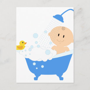 Postal De Invitación Bañera de bebé