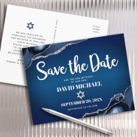 Bar Mitzvah Guardar la fecha de la marina Ombre Ag