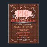 Postal De Invitación Barbacoa BBQ Funny Pig Summer Birday Party<br><div class="desc">Estas postales de invitación a la barbacoa o al asado de cerdo son perfectas para cualquier ocasión de fiesta de verano al aire libre, como un cumpleaños o un fiesta de parrilladas en el patio trasero con sus amigos. El diseño muestra un cerdo rosa sobre una chimenea con salchichas sobre...</div>