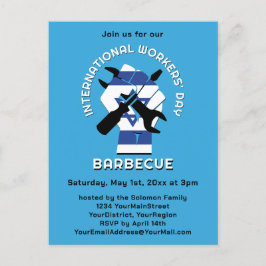 Postal De Invitación Barbacoa del Día del Trabajo de ISRAEL