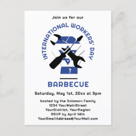 Postal De Invitación Barbacoa del Día Internacional del Trabajo en ISRA