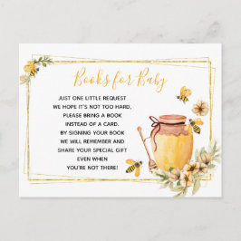Postal De Invitación Bee Books Botanical For Baby Enclosure Card