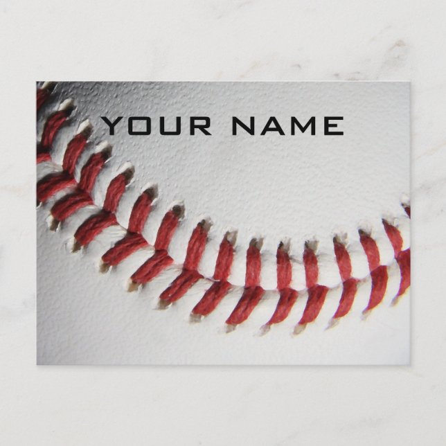 Postal De Invitación Béisbol Inspirador Añadir su nombre (Anverso)