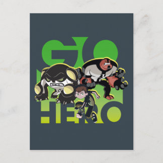 Postal De Invitación Ben Tennyson, Cannonbolt y los cuatro brazos - haz