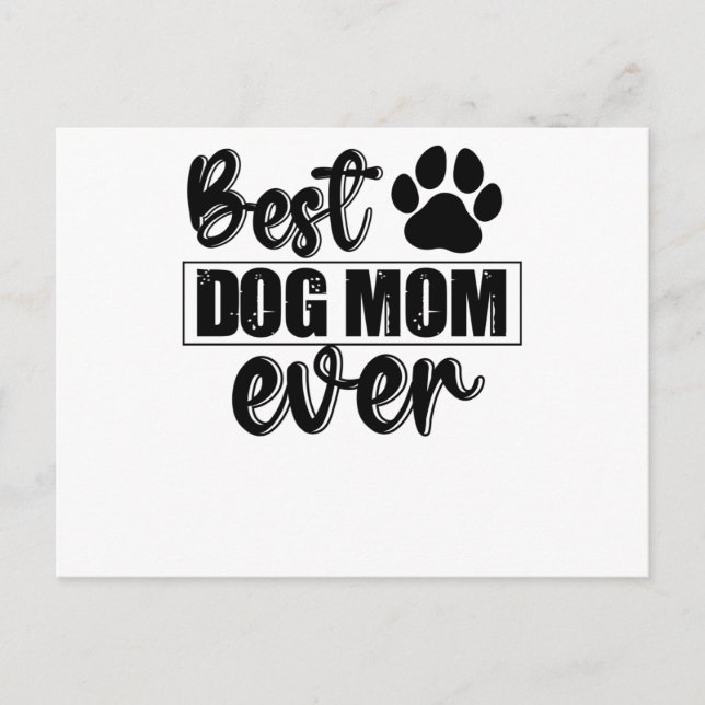 Postal De Invitación Best Dog Mom Ever (Anverso)