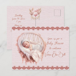 Postal De Invitación Bienvenidos a una ducha bebé