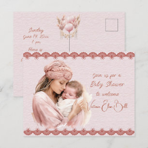 Postal De Invitación Bienvenidos a una ducha bebé