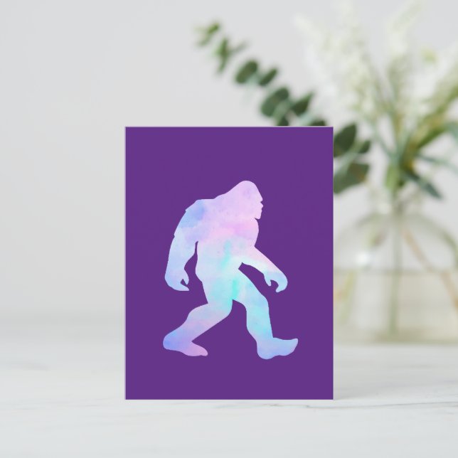 Postal De Invitación Bigfoot acuarela       (Anverso de pie)
