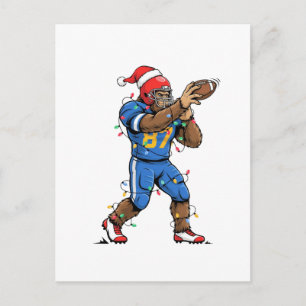 Postal De Invitación Bigfoot Sasquatch Fútbol Navidad 2026 Fiesta