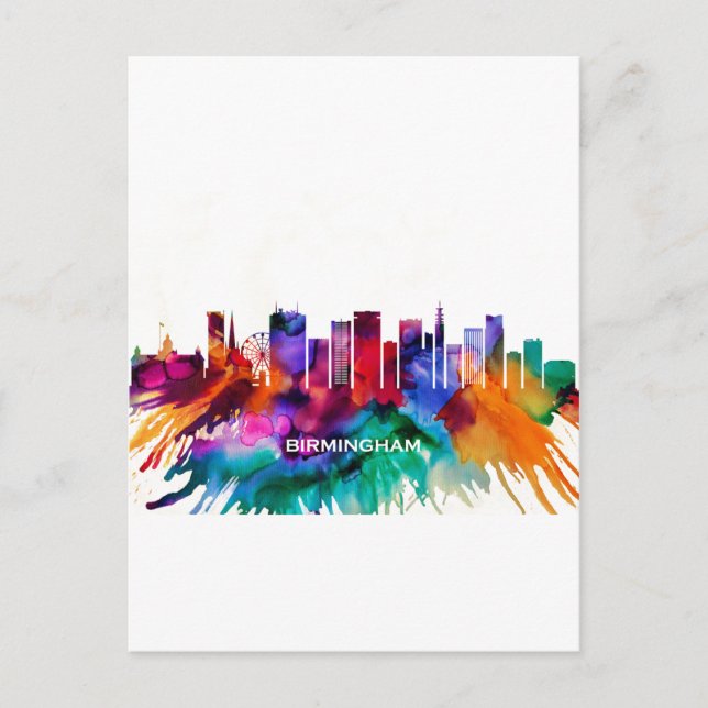 Postal De Invitación Birmingham Skyline (Anverso)