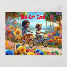Postal De Invitación Birthday on a Bike