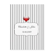 Black and White Stripes Moderno Boda