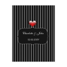Black and White Stripes Moderno Boda
