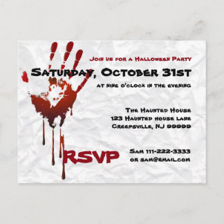 Postal De Invitación Bloody Fiesta Invite