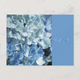 Postal De Invitación Blue Hydrangeas Wedding RSVP