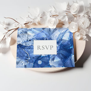 Postal De Invitación Blue Sapphire Gemstone Wedding RSVP