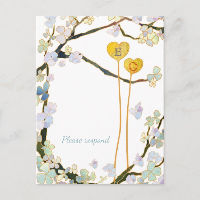 Postal De Invitación Boda al aire libre Elección de comida RSVP (Anverso)