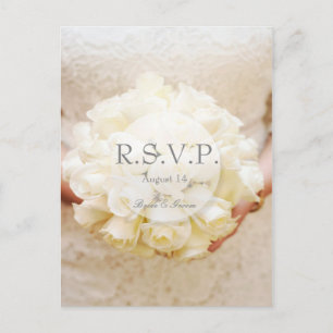 Postal De Invitación Boda Británico Flor Bouquet RSVP