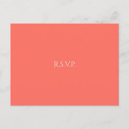 Postal De Invitación Boda Coral Coral RSVP