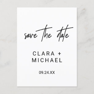 Postal De Invitación Boda de caligrafía caprichosa salva la fecha