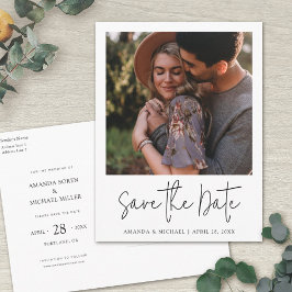 Postal De Invitación Boda de fotografías Personalizado sencillo y elega