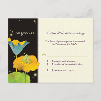 Postal De Invitación Boda de pareja de rana sincera RSVP
