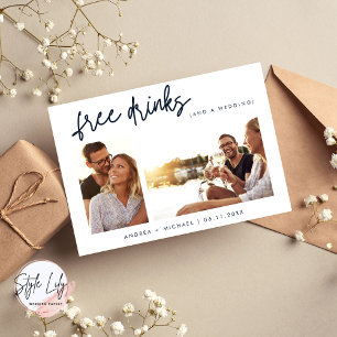 Postal De Invitación Boda de presupuesto Guardar la fecha