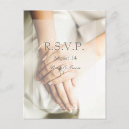 Postal De Invitación Boda del anillo del diamante de novia RSVP