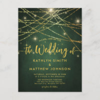 Boda elegante Sparkling Gold String Lights