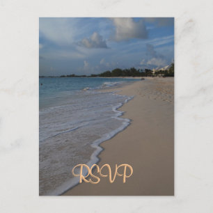Postal De Invitación Boda especial de playa RSVP