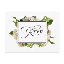 Boda Floral de la Rosa Blanca RSVP