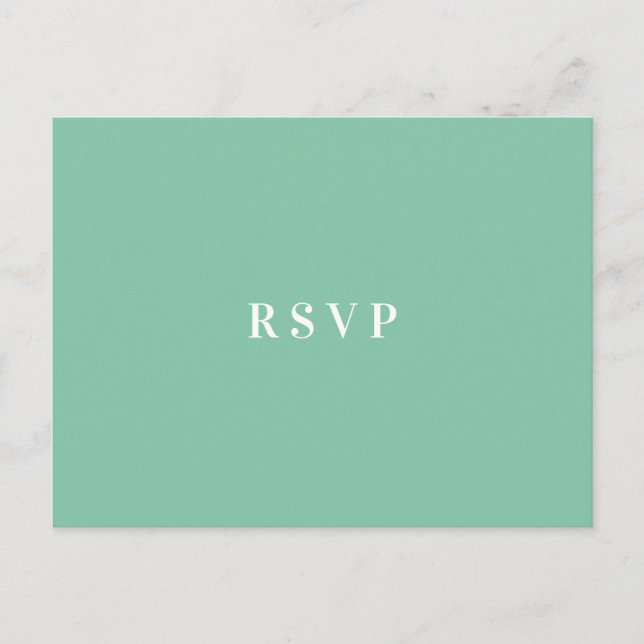 Postal De Invitación Boda floral Tropical Hibiscus RSVP COMAL CHOICE (Anverso)