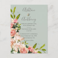 Boda Floral Vintage de Campo en Verde Salvia y Rub