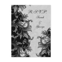 boda florido gris negro y plateado