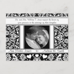 Postal De Invitación Boda fotográfica Guardar la fecha