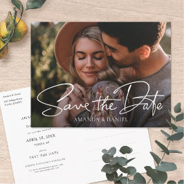Postal De Invitación Boda fotográfico personalizado moderno y sencillo