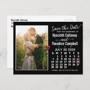 Postal De Invitación Boda Guardar la foto del calendario de julio de 20