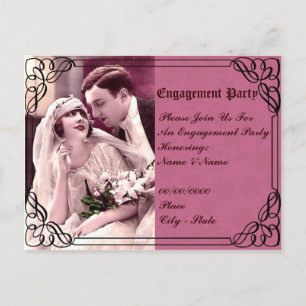 Postal De Invitación boda,invitación de parte de compromiso