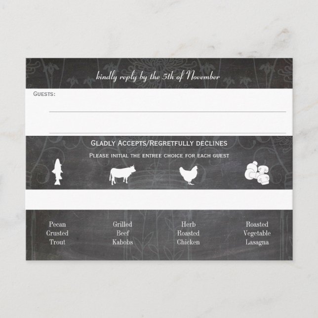 Postal De Invitación Boda Light Aqua Mason Jar Chalkboard (Anverso)