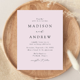 Postal De Invitación Boda moderna elegante de lavanda