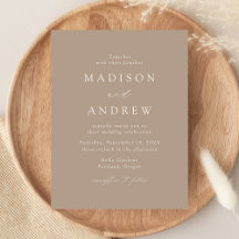 Boda moderna elegante taupe