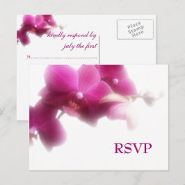Postal De Invitación Boda Orquídea Rosa RSVP