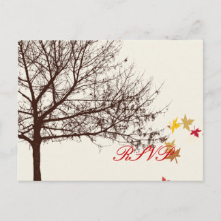 Postal De Invitación Boda otoño de PixDezines RSVP