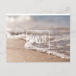 Postal De Invitación Boda RSVP de playa clásica