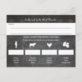 Postal De Invitación Boda Rustic Blue Mason Jar Chalkboard