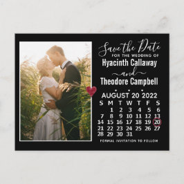 Postal De Invitación Boda Salva la Fecha Agosto 2022 Calendario Foto