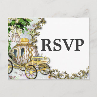 Postal De Invitación Boda temática de transporte de princesas RSVP Post