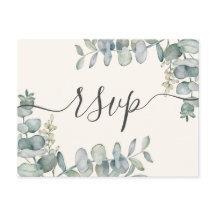 Boho Eucalipto Verde Salvia y Beige RSVP 