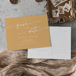 Postal De Invitación Boho Moda La boda de oro amarillo en la marisma sa